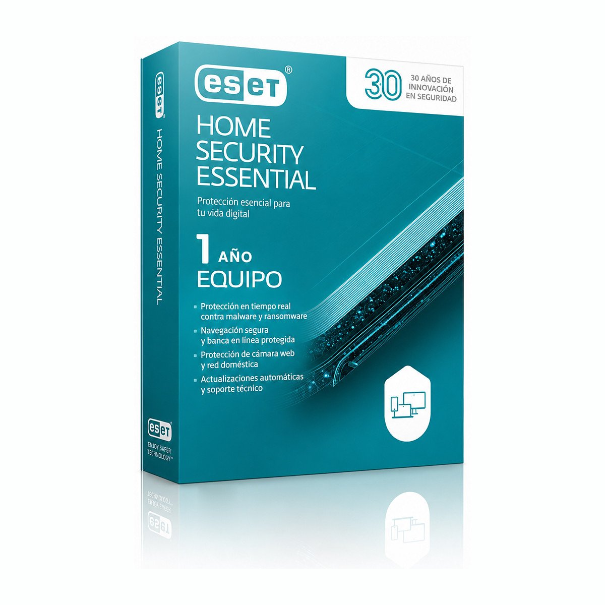 Caja de ESET Home Security Essential – Antivirus 1 Año para 1 PC